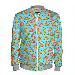 Бомбер мужской Пицца, цвет: 3D-меланж