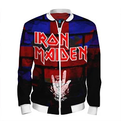Бомбер мужской Iron Maiden, цвет: 3D-белый