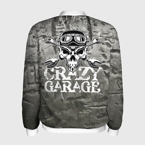 Мужской бомбер Crazy garage / 3D-Белый – фото 2
