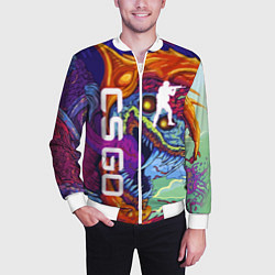 Бомбер мужской CS GO HYPERBEAST, цвет: 3D-белый — фото 2