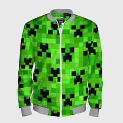 Бомбер мужской MINECRAFT, цвет: 3D-меланж