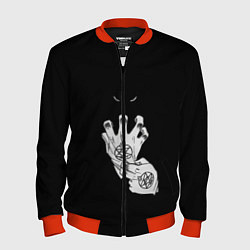 Бомбер мужской Выжигющий Искру, цвет: 3D-красный