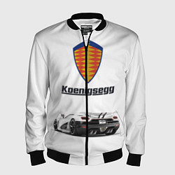Бомбер мужской Koenigsegg, цвет: 3D-черный
