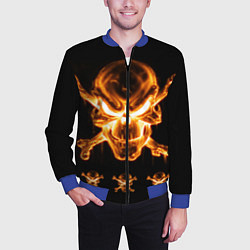 Бомбер мужской Черепа, цвет: 3D-синий — фото 2