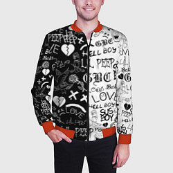 Бомбер мужской LIL PEEP LOGOBOMBING, цвет: 3D-красный — фото 2
