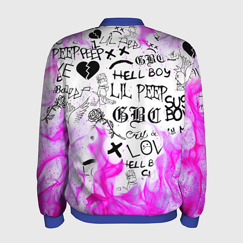 Мужской бомбер LIL PEEP / 3D-Синий – фото 2