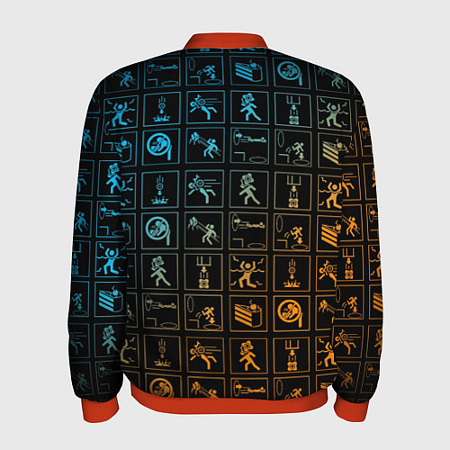 Мужской бомбер PORTAL / 3D-Красный – фото 2