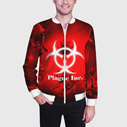 Бомбер мужской PLAGUE INC, цвет: 3D-белый — фото 2