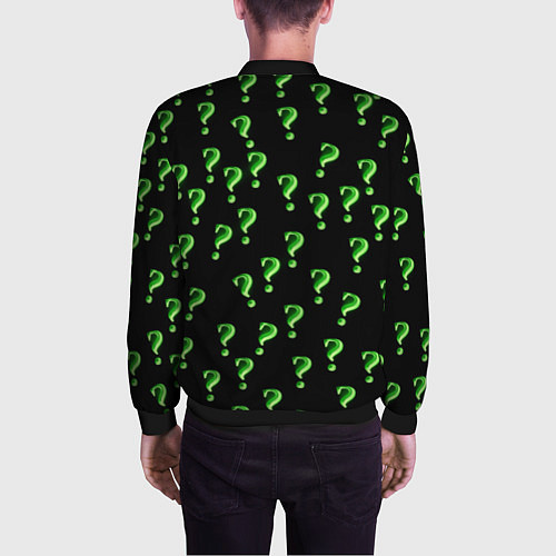 Мужской бомбер Знак вопроса / 3D-Черный – фото 4