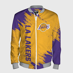 Бомбер мужской LA LAKERS, цвет: 3D-меланж