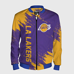 Бомбер мужской LA LAKERS, цвет: 3D-синий