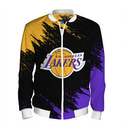 Бомбер мужской LA LAKERS, цвет: 3D-белый