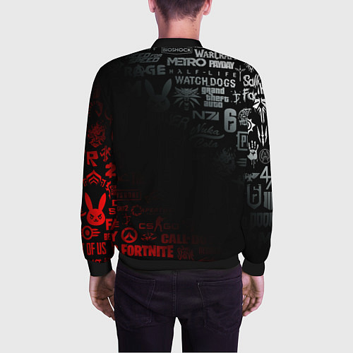 Мужской бомбер ROBLOX / 3D-Черный – фото 4