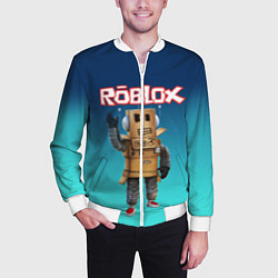 Бомбер мужской ROBLOX, цвет: 3D-белый — фото 2