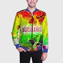 Бомбер мужской Роблокс, цвет: 3D-синий — фото 2
