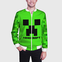Бомбер мужской MINECRAFT, цвет: 3D-белый — фото 2