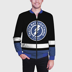 Бомбер мужской Тампа-Бэй Лайтнинг, цвет: 3D-синий — фото 2