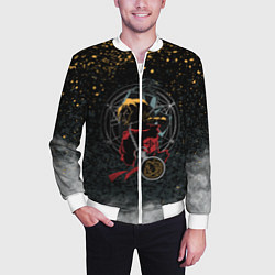 Бомбер мужской Стальной алхимик, цвет: 3D-белый — фото 2