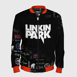 Бомбер мужской LINKIN PARK, цвет: 3D-красный