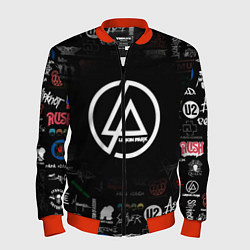 Бомбер мужской LINKIN PARK, цвет: 3D-красный