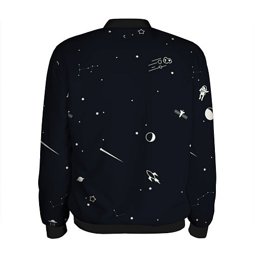 Мужской бомбер NASA / 3D-Черный – фото 2