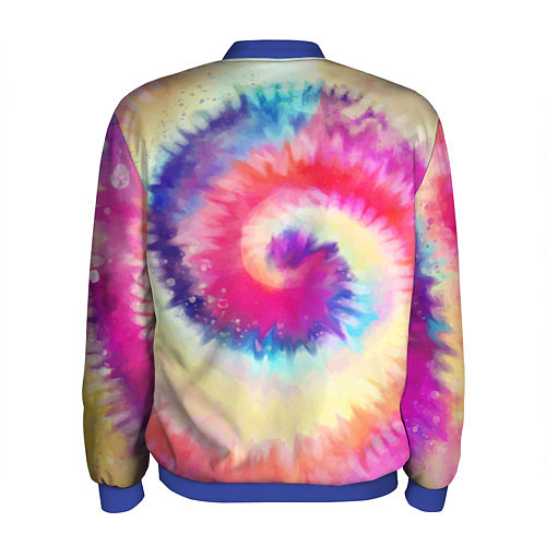 Мужской бомбер Tie Dye vortex / 3D-Синий – фото 2