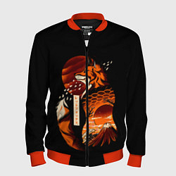 Бомбер мужской JAPAN FOX, цвет: 3D-красный