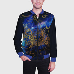 Бомбер мужской Space Geometry, цвет: 3D-синий — фото 2