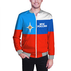 Бомбер мужской Флаг МЧС России, цвет: 3D-меланж — фото 2