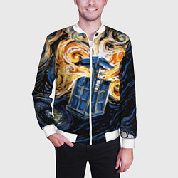 Бомбер мужской Van Gogh Tardis, цвет: 3D-белый — фото 2