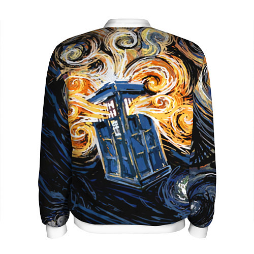 Мужской бомбер Van Gogh Tardis / 3D-Белый – фото 2