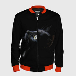 Бомбер мужской Кот, цвет: 3D-красный