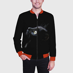 Бомбер мужской Кот, цвет: 3D-красный — фото 2