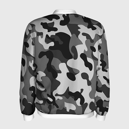 Мужской бомбер ГОРОДСКОЙ КАМУФЛЯЖ / 3D-Белый – фото 2