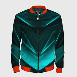Бомбер мужской NEON GEOMETRY STRIPES, цвет: 3D-красный