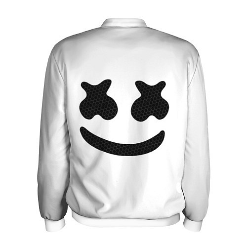 Мужской бомбер Marshmello Спина / 3D-Белый – фото 2