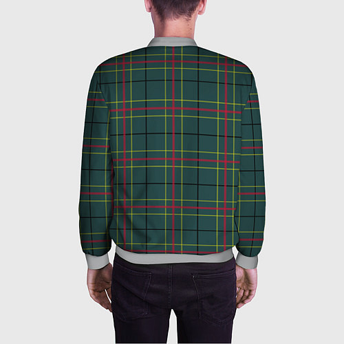 Мужской бомбер Шотландка / 3D-Меланж – фото 4