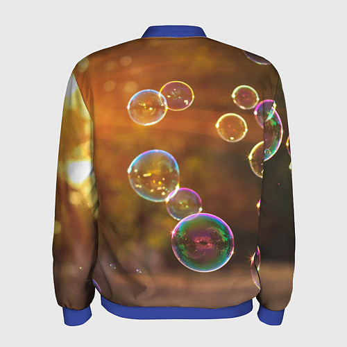 Мужской бомбер Мыльные пузыри / 3D-Синий – фото 2