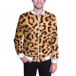 Бомбер мужской Леопард, цвет: 3D-белый — фото 2