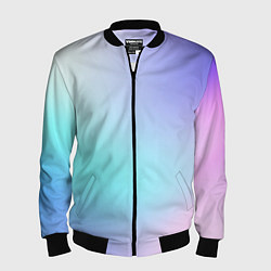 Бомбер мужской Небесно голубой градиентный, цвет: 3D-черный