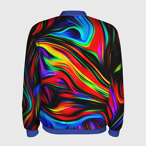 Мужской бомбер ABSTRACT / 3D-Синий – фото 2