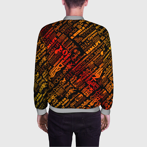 Мужской бомбер Музыкальные бренды / 3D-Меланж – фото 4