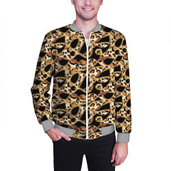 Бомбер мужской Versace Леопардовая текстура, цвет: 3D-меланж — фото 2