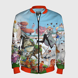Бомбер мужской Studio Ghibli, цвет: 3D-красный