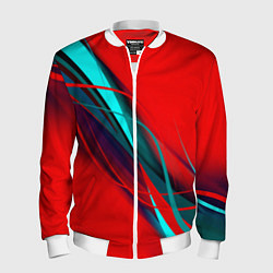 Бомбер мужской GEOMETRY STRIPES, цвет: 3D-белый