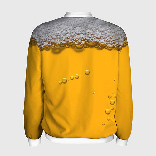 Мужской бомбер ПИВНОЕ СЧАСТЬЕ / 3D-Белый – фото 2