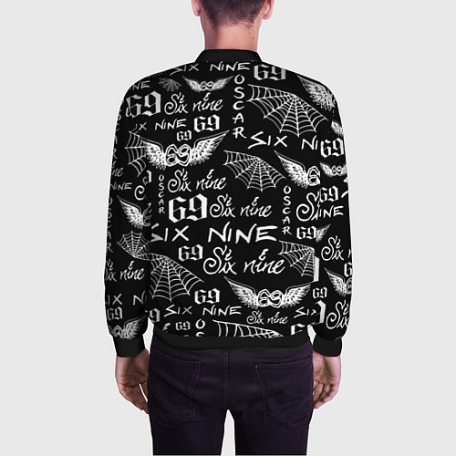 Мужской бомбер 6IX9INE ТАТУИРОВКИ / 3D-Черный – фото 4