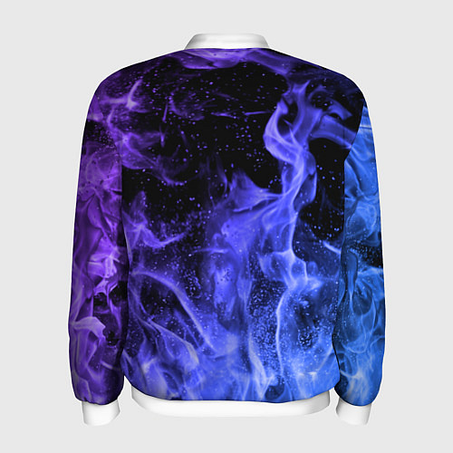 Мужской бомбер ОГОНЬ / 3D-Белый – фото 2