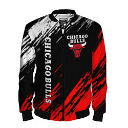 Бомбер мужской CHICAGO BULLS, цвет: 3D-черный