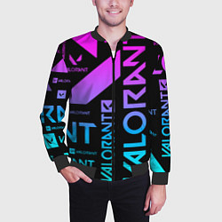 Бомбер мужской Valorant, цвет: 3D-черный — фото 2